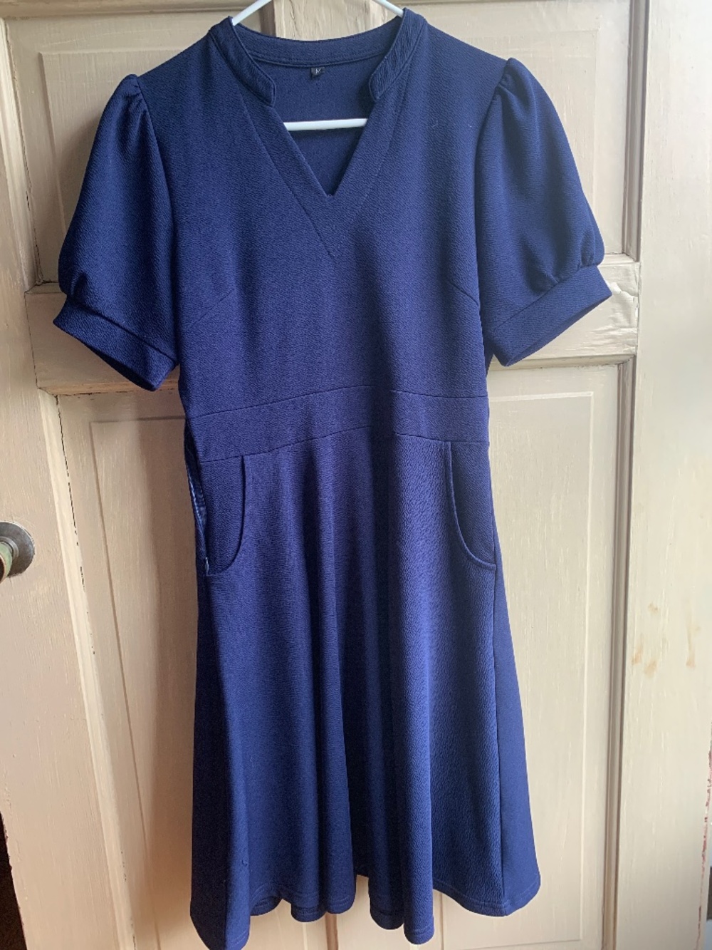 Navy blue midi dress